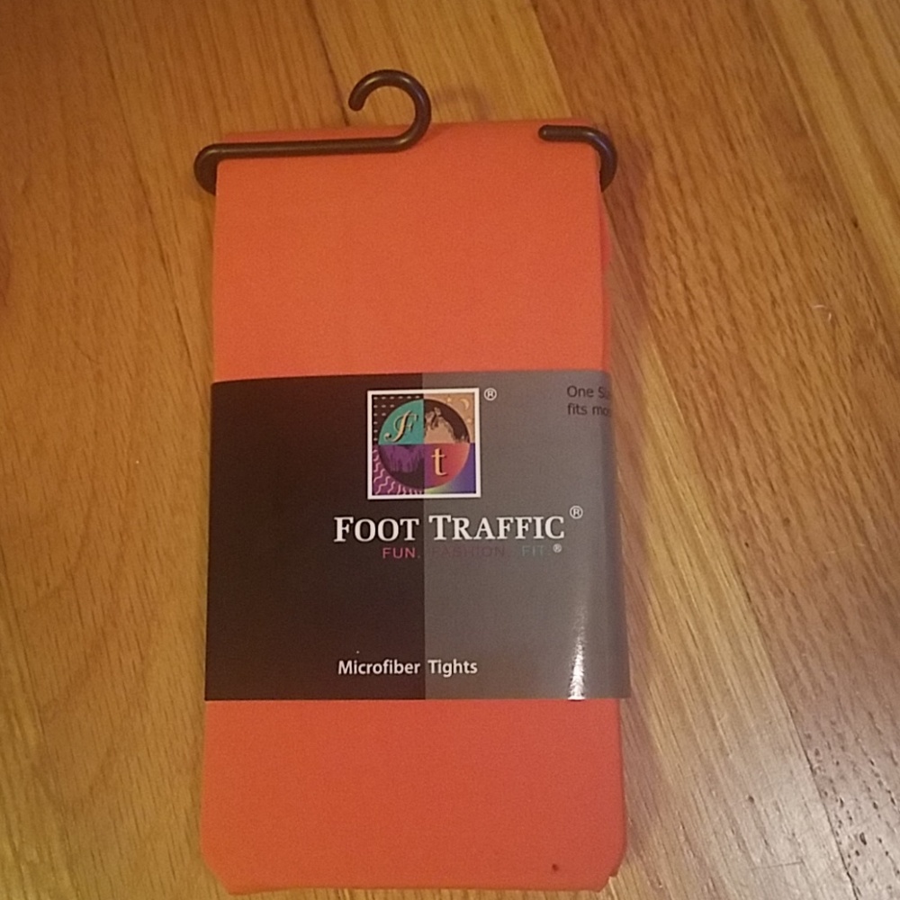 Orange Microfiber Tights